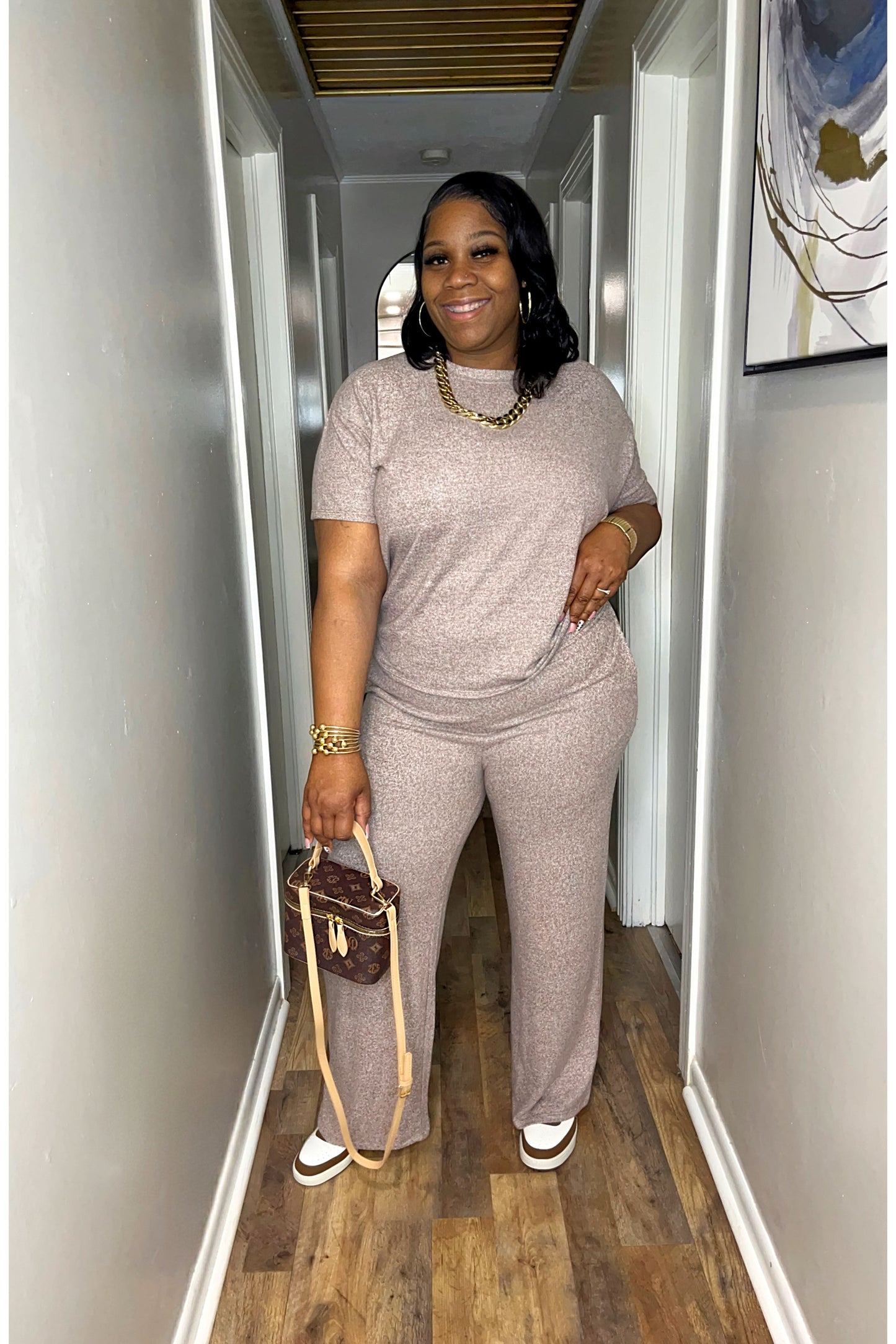 Gray THROW ON & GO SET ✨