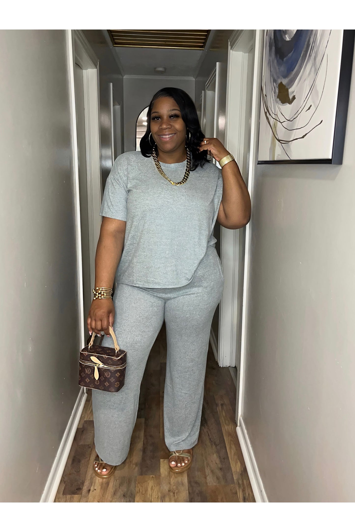 Dark Gray THROW ON & GO SET ✨