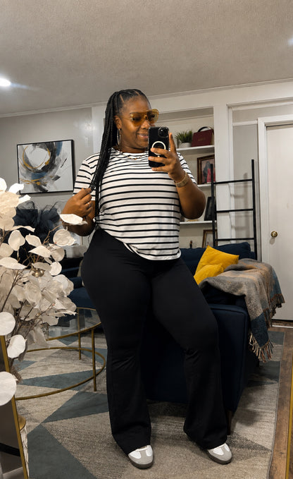Black Everyday Stripe Set