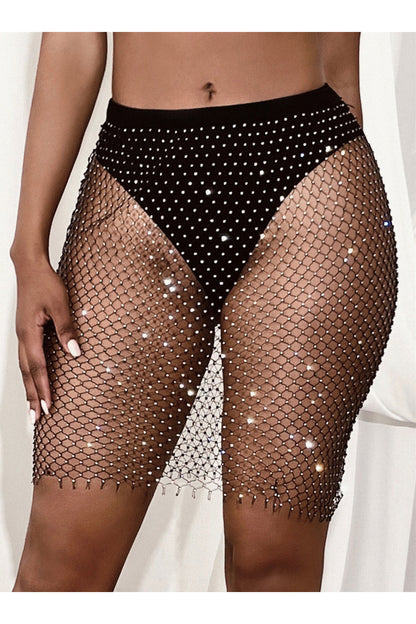 Diamond Skirt Net Cover Up