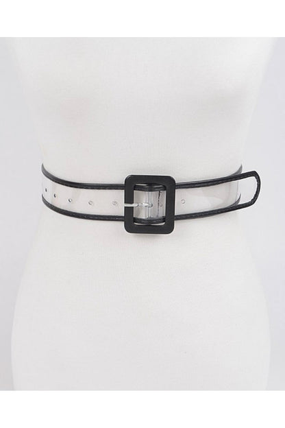 Leather Transparent Belt