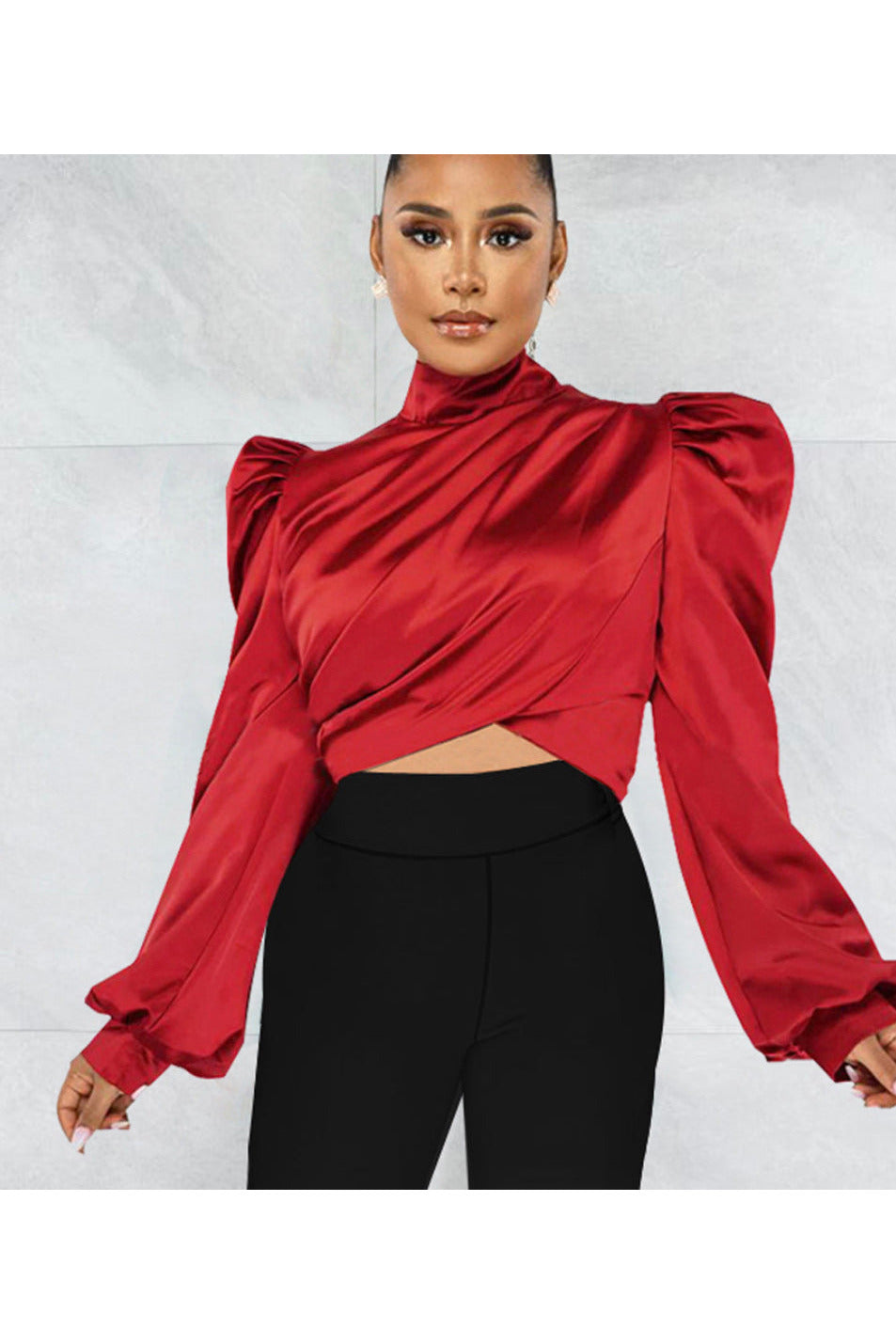 Chicest-Mama Satin Top